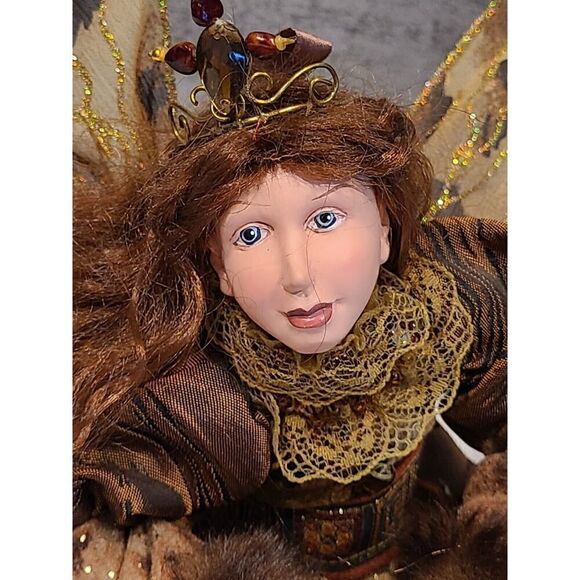 Vintage Fairy Pixie Elf Doll W Wings Shelf Sitter Figurine 8" Collectible Décor - Picture 5 of 15